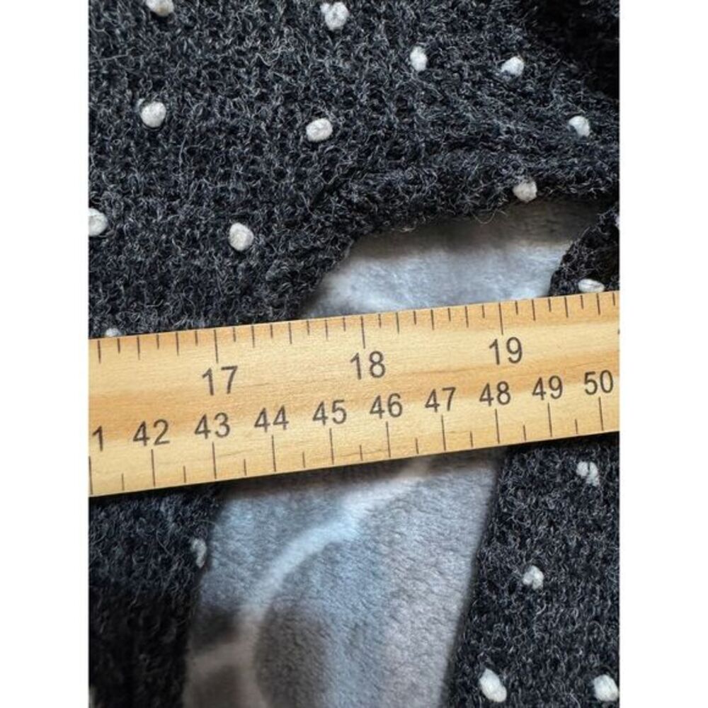 Anthropologie A'reve Sz M Gray Lace Hem Chiffon Tie Sweater Cottagecore Romantic - Picture 5 of 6